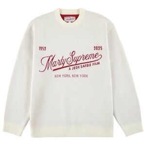 Marty Supreme White Crewneck Sweater